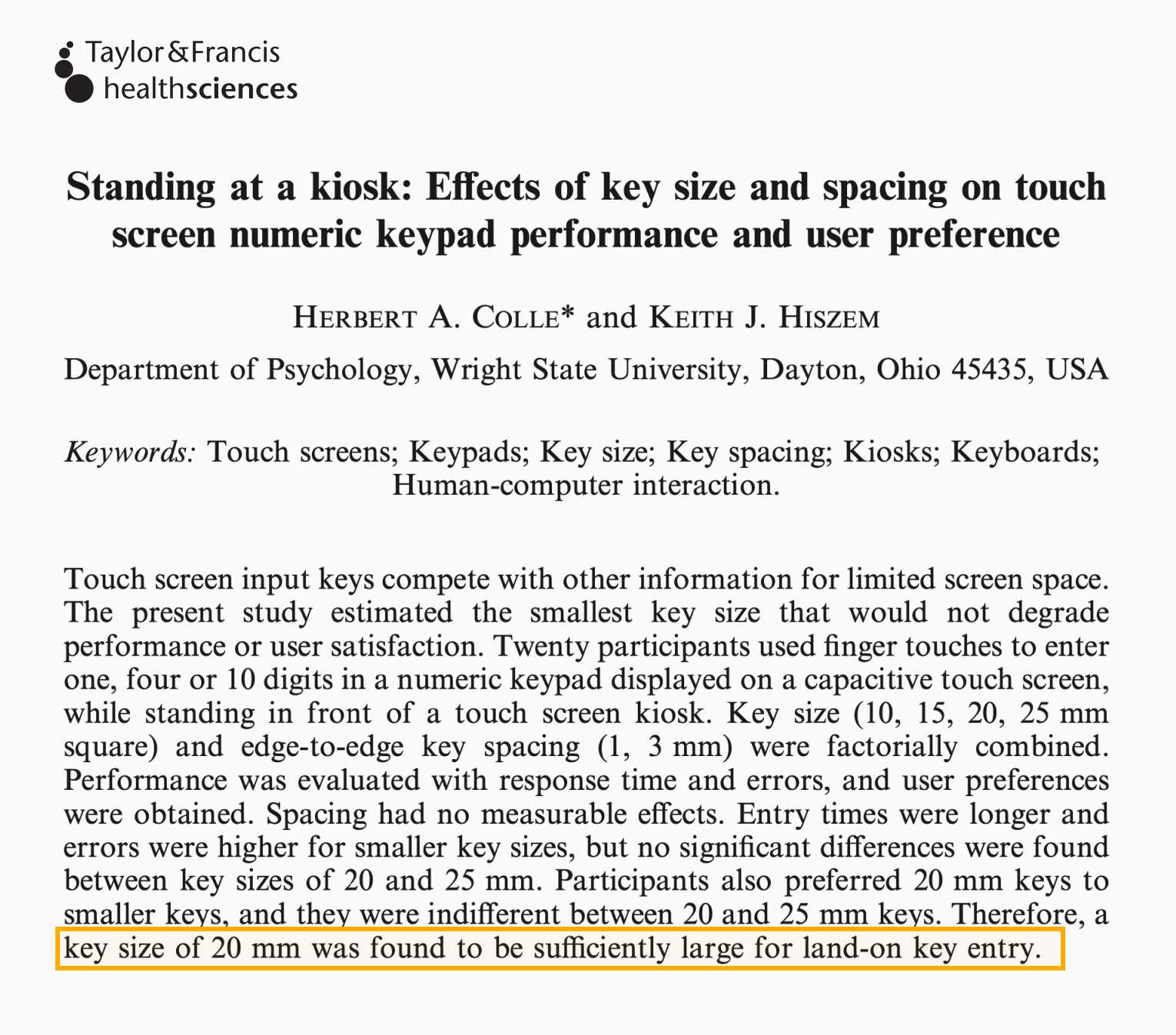 Excerpts from human factors design research that informs ux design for medical device.